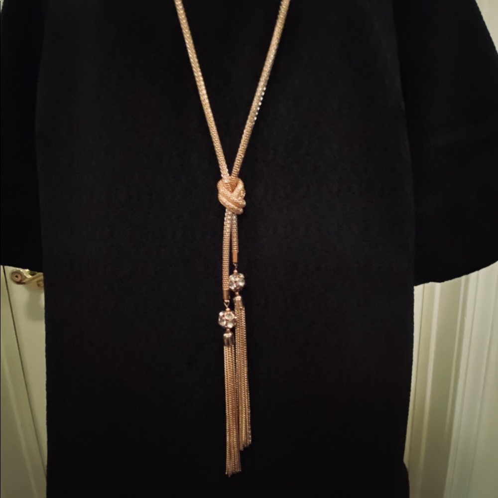 Rose gold long necklace